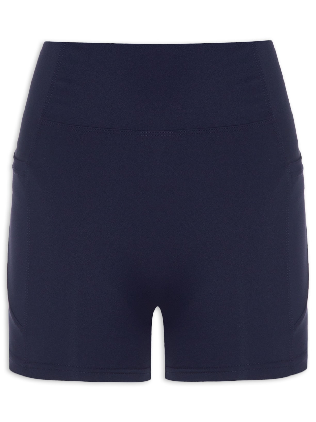 Short Feminino Fitness Com Bolso - Azul