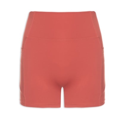 Short Feminino Fitness Com Bolso - Laranja