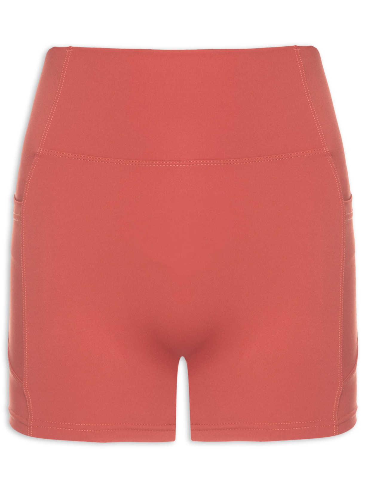 Short Feminino Fitness Com Bolso - Laranja