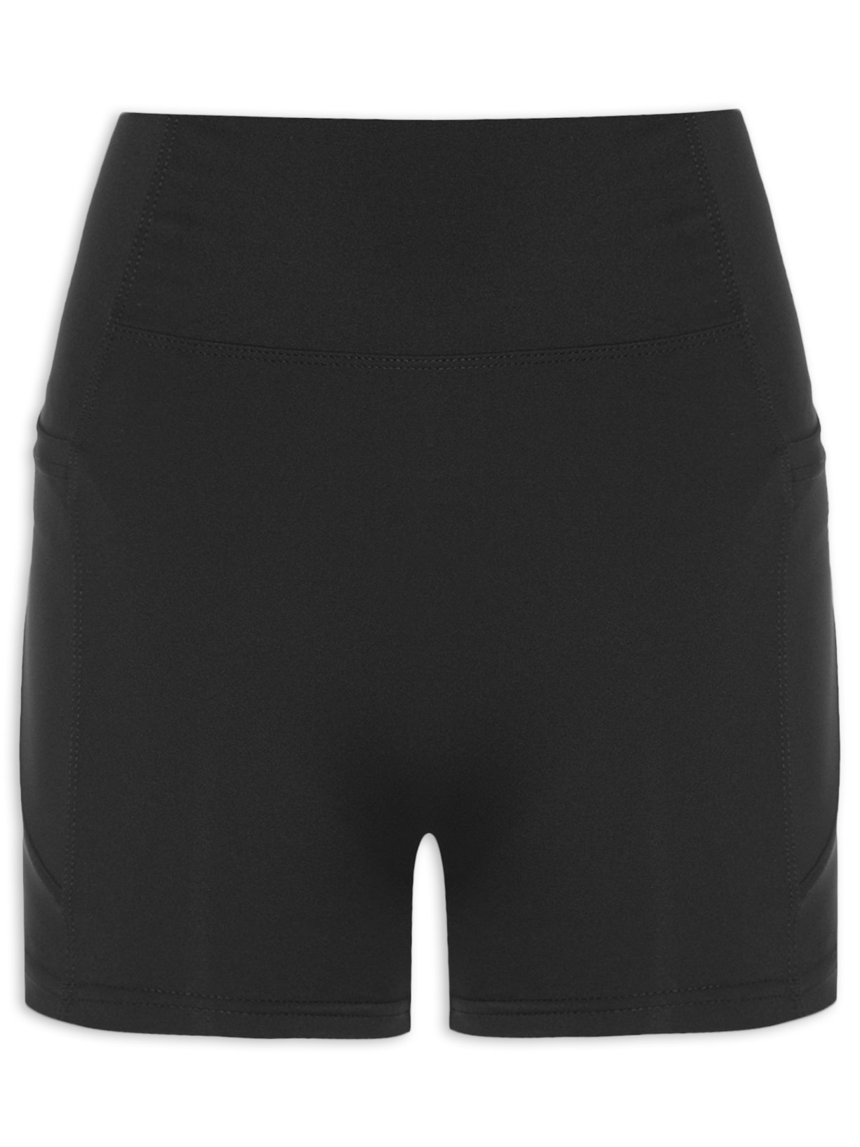 Short Feminino Fitness Com Bolso Preto Basiq