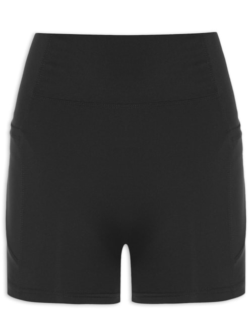 Short Feminino Fitness Com Bolso - Preto