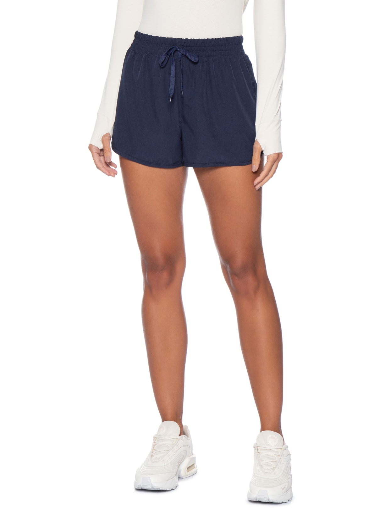 Short Feminino Fitness Corrida Azul Basiq