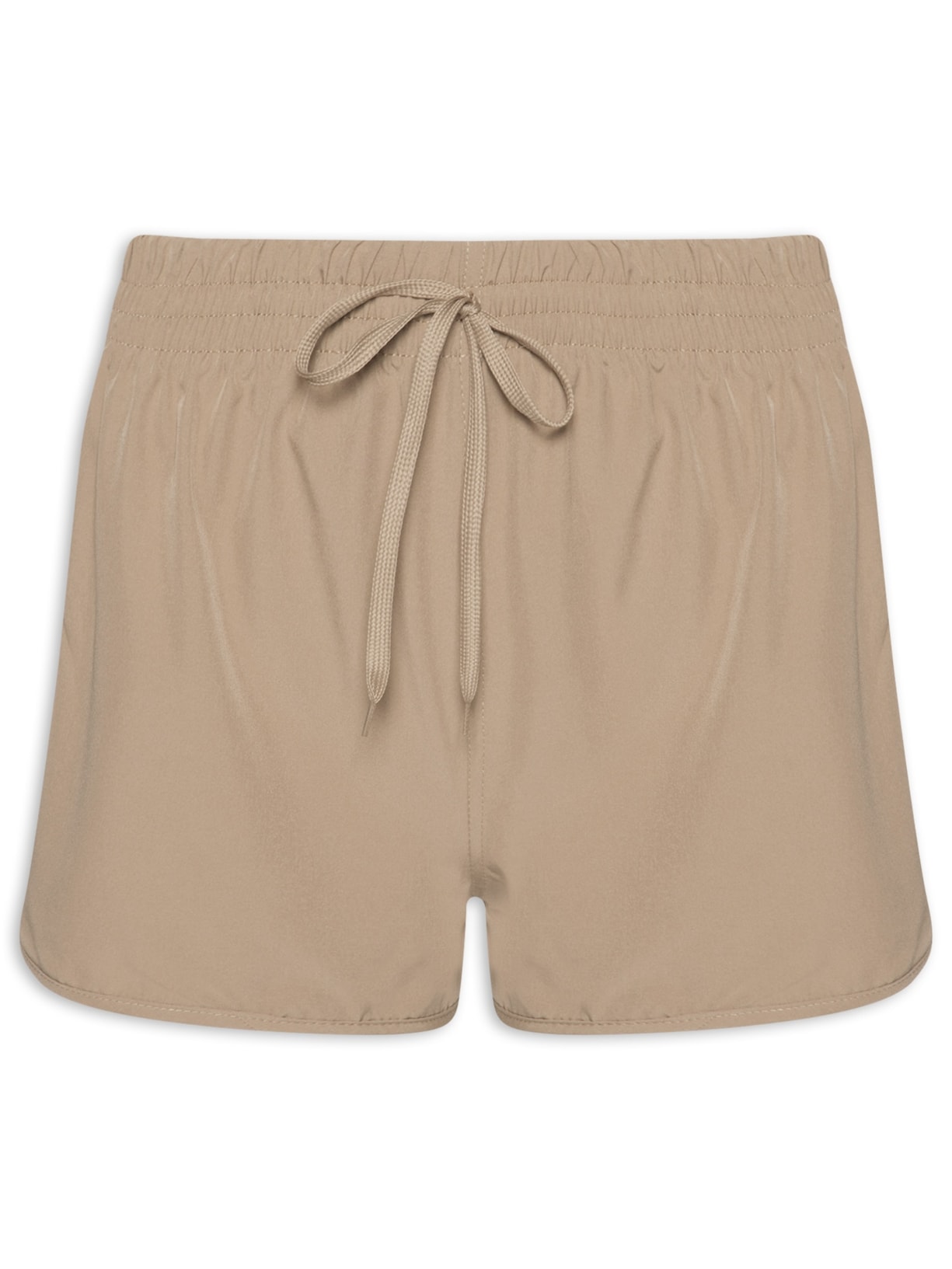 Short Feminino Fitness Corrida Bege Basiq