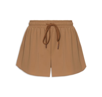 Short Feminino Fitness Solto - Marrom