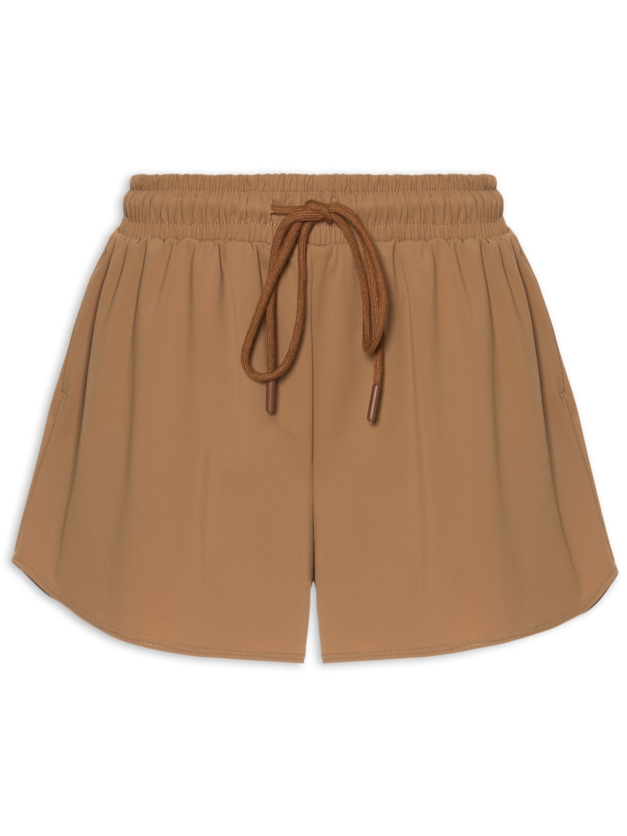 Short Feminino Fitness Solto - Marrom