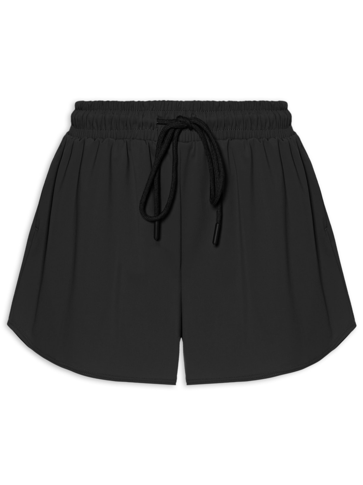 Short Feminino Fitness Solto Preto Basiq