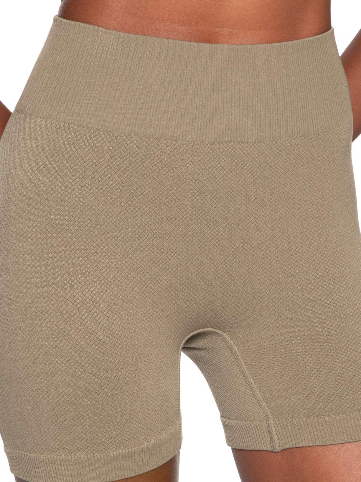 Short Feminino Fitness Texturizado Bege Basiq