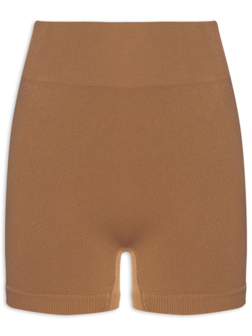 Short Feminino Fitness Texturizado - Marrom