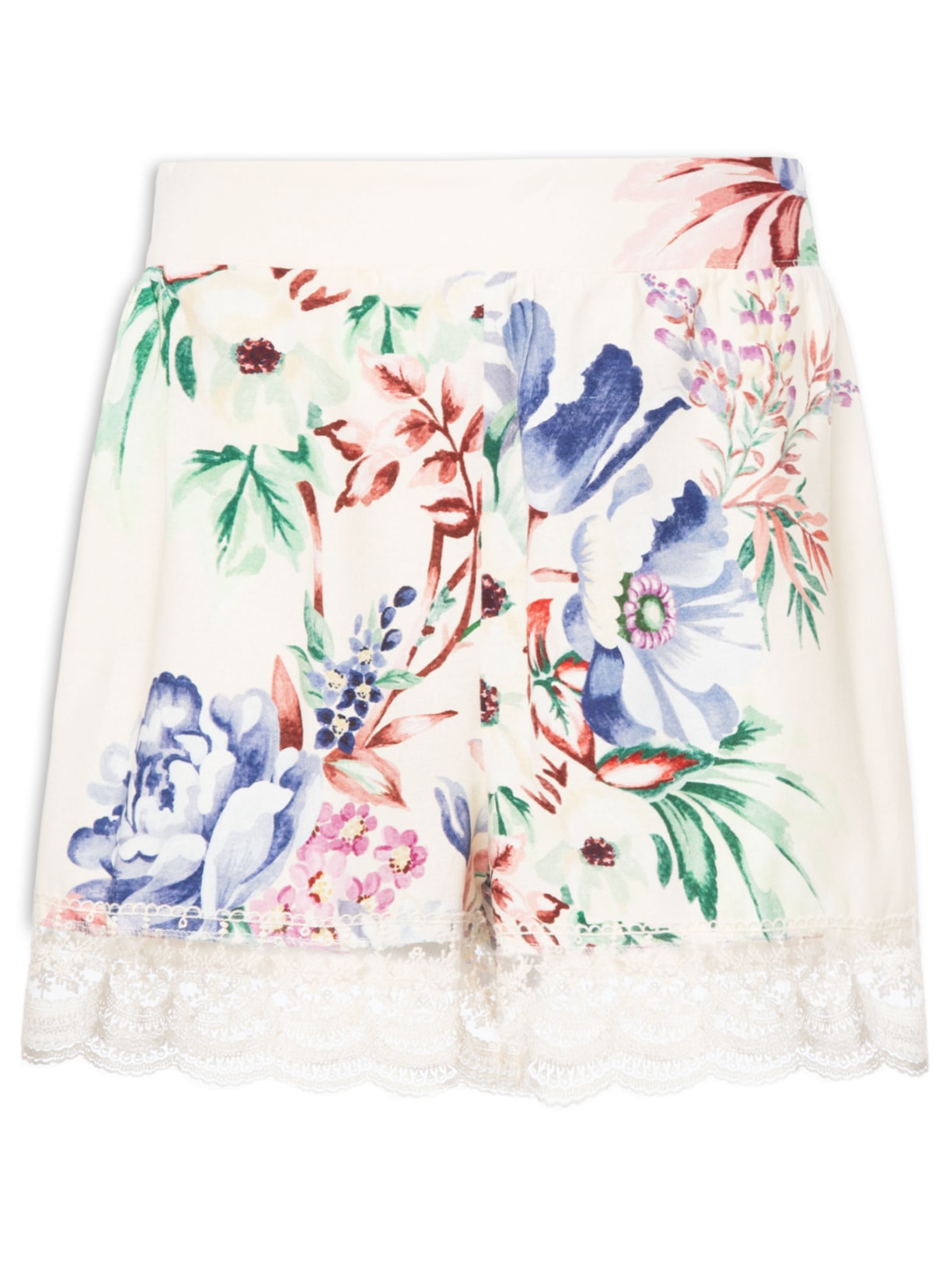 Short Feminino Floral Luma - Off White