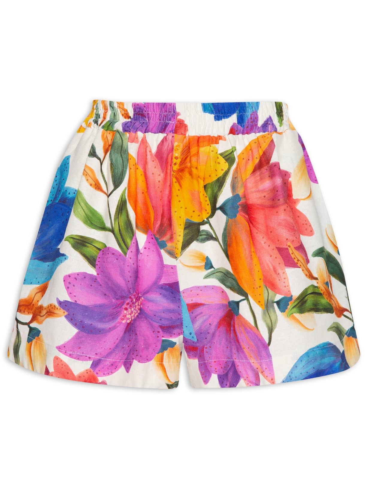 Short Feminino Floral Maria - Azul