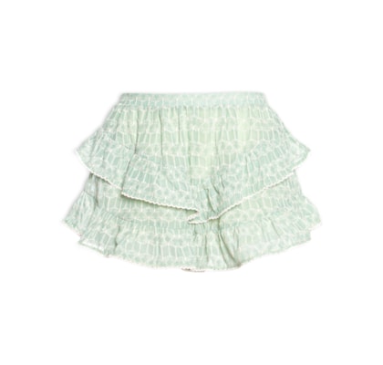 Short Feminino Fluido Babados Coqueiro - Verde