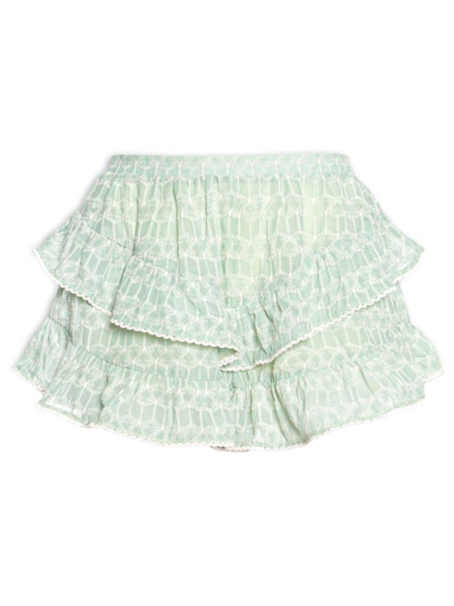 Short Feminino Fluido Babados Coqueiro - Verde