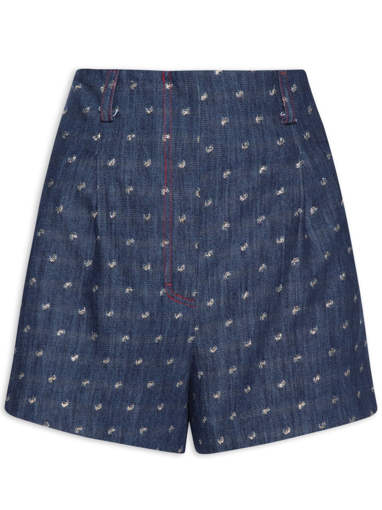 Short Feminino Fold Denim Dalia - Azul