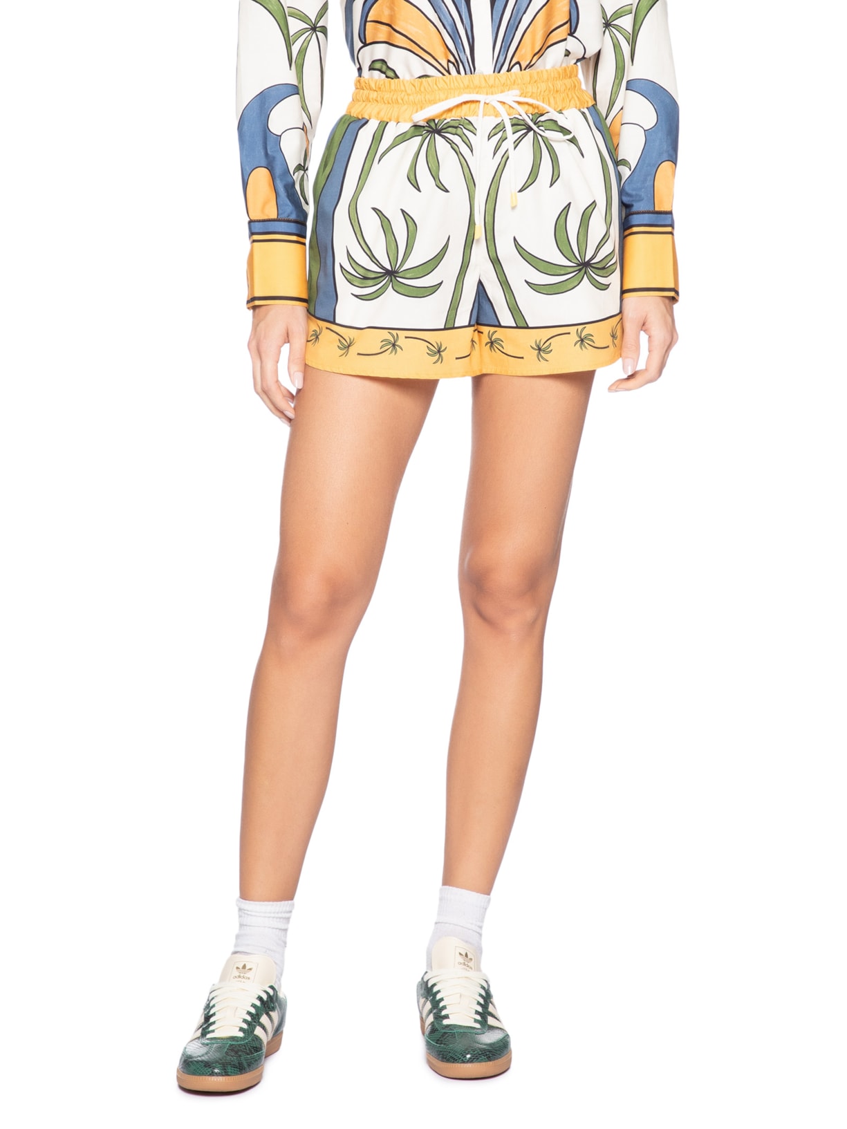 Short Feminino Gráfico Tropical Amarelo Farm