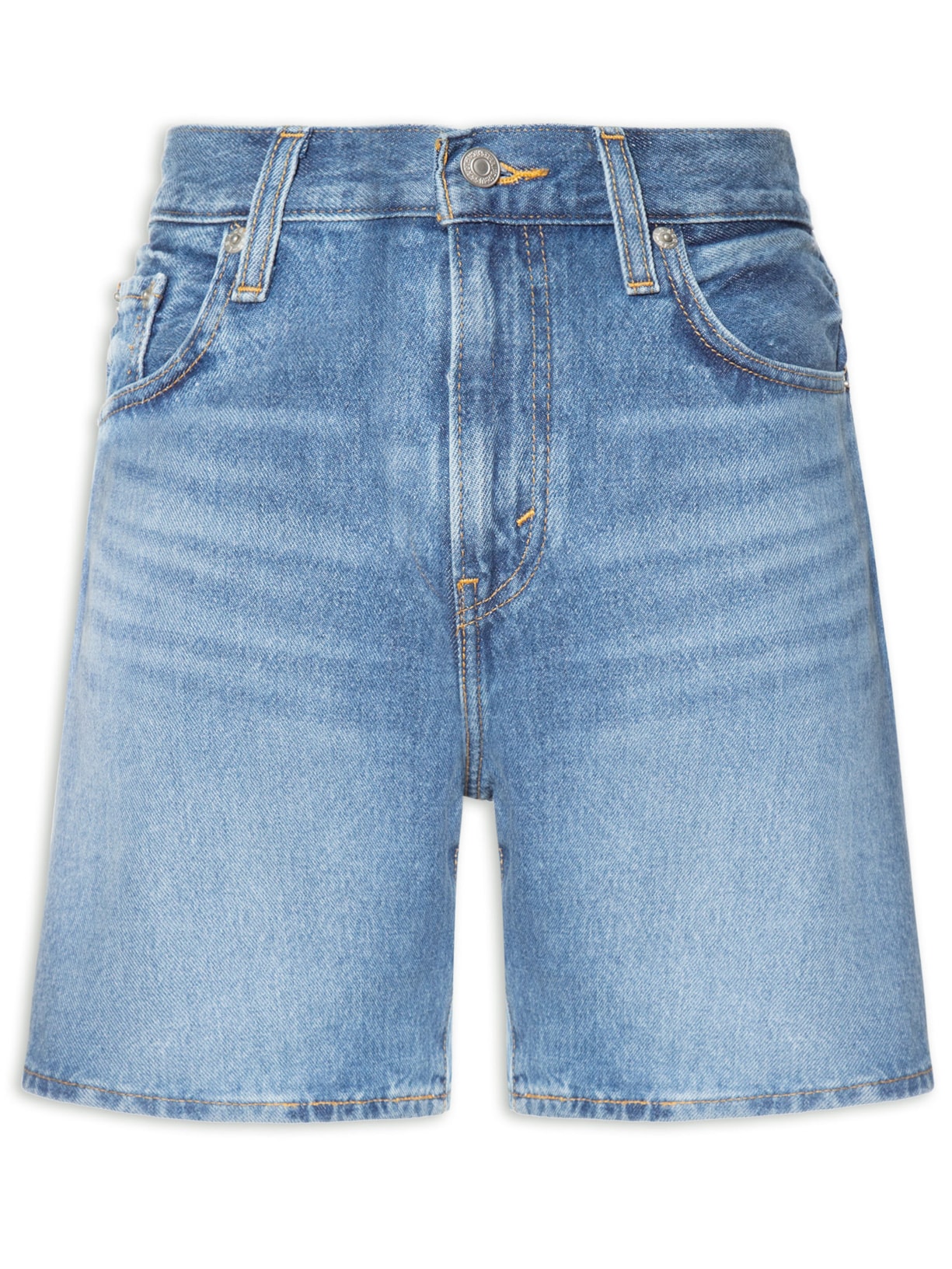 Short Feminino High Baggy - Azul