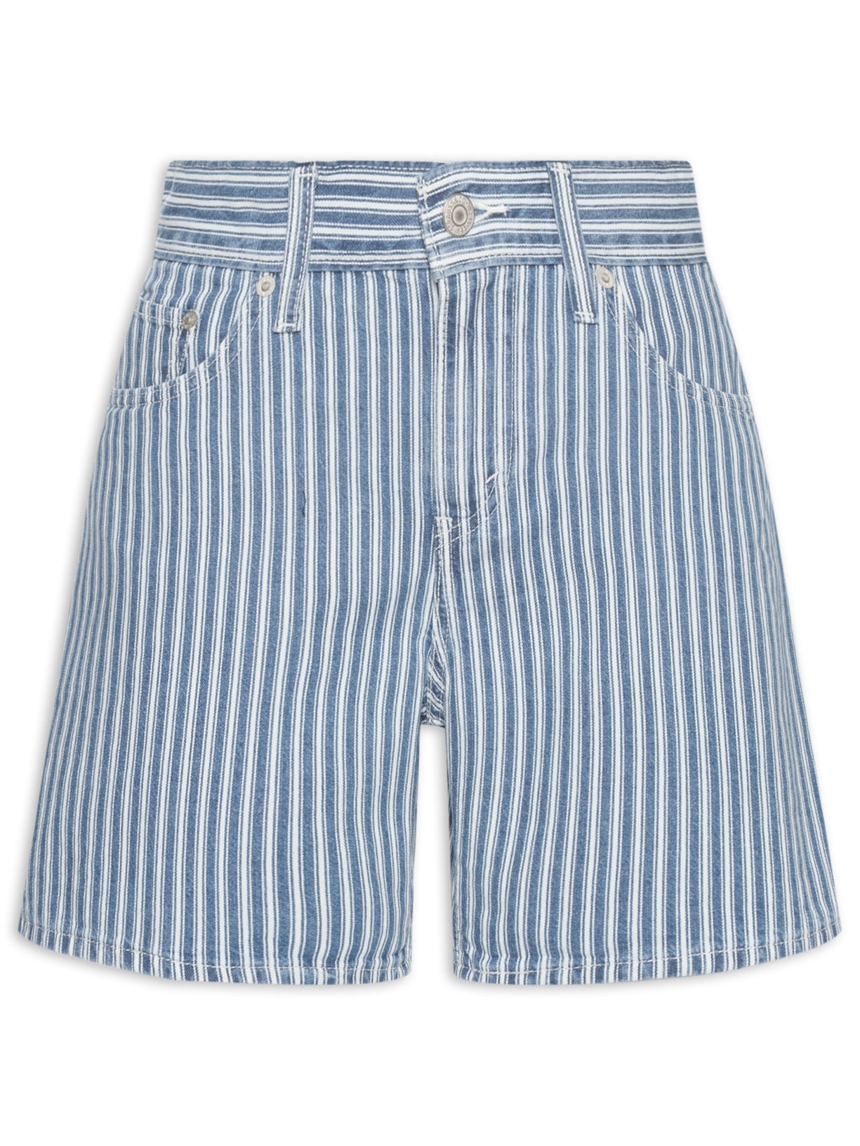 Short Feminino High Baggy - Azul