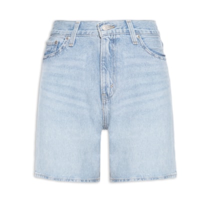 Short Feminino High Baggy - Azul