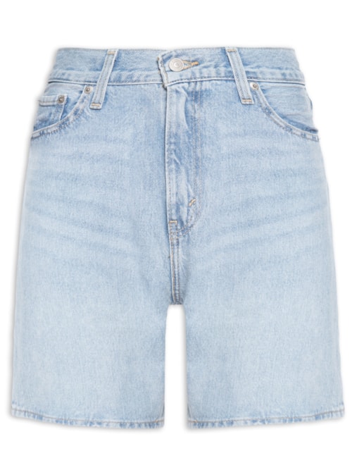 Short Feminino High Baggy - Azul