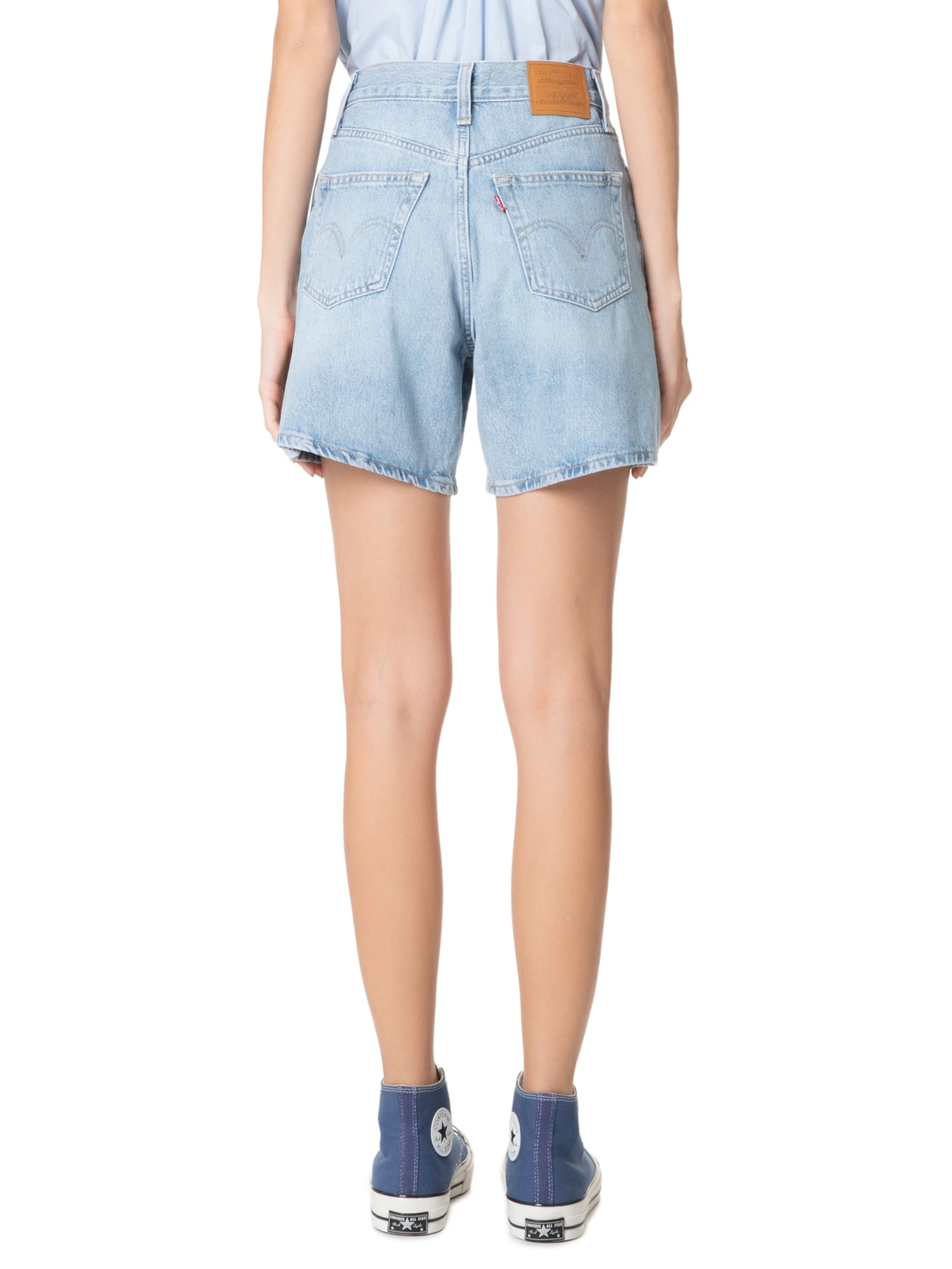 Short Feminino High Baggy Azul Levi's
