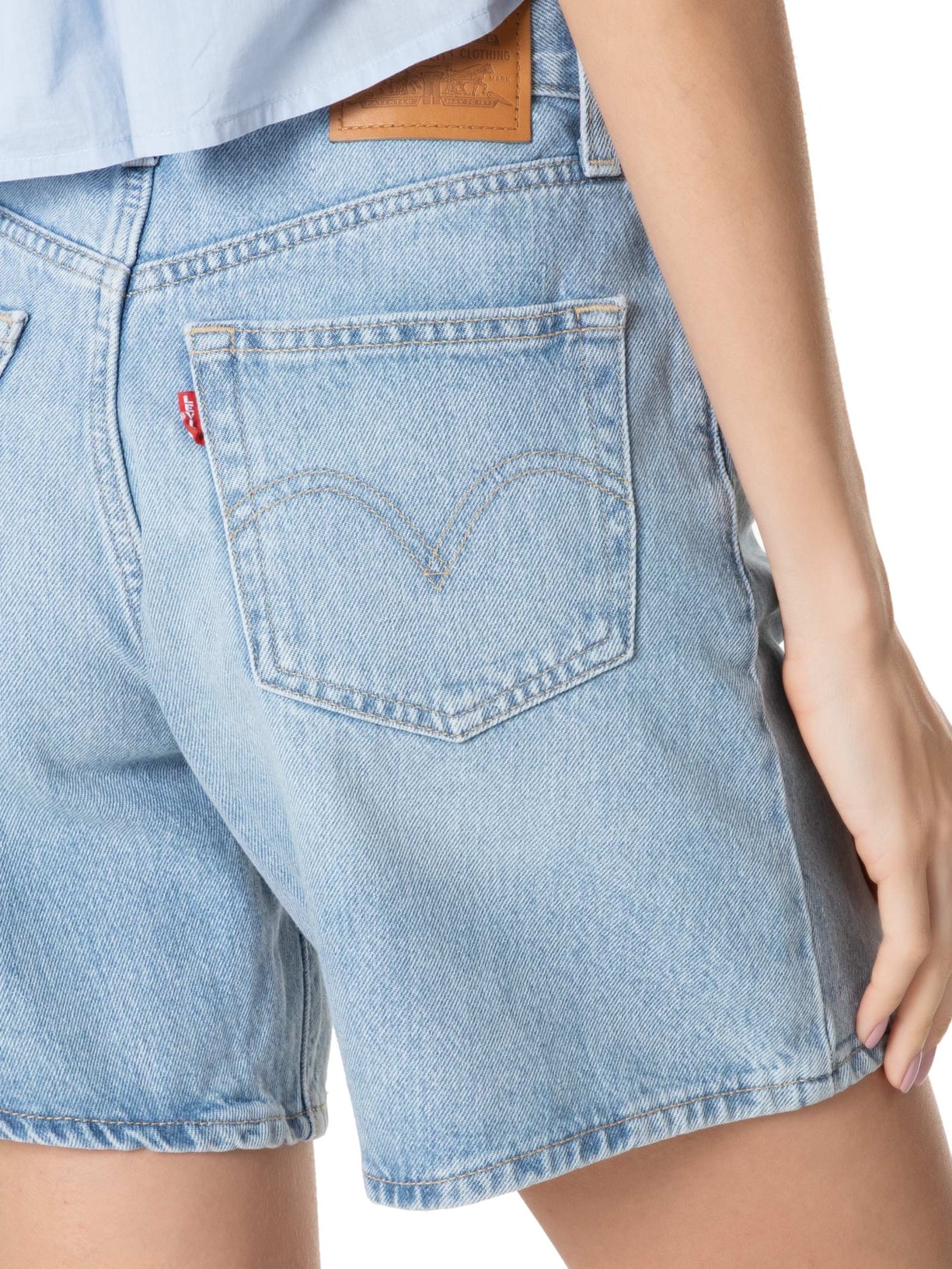 Short Feminino High Baggy Azul Levi's