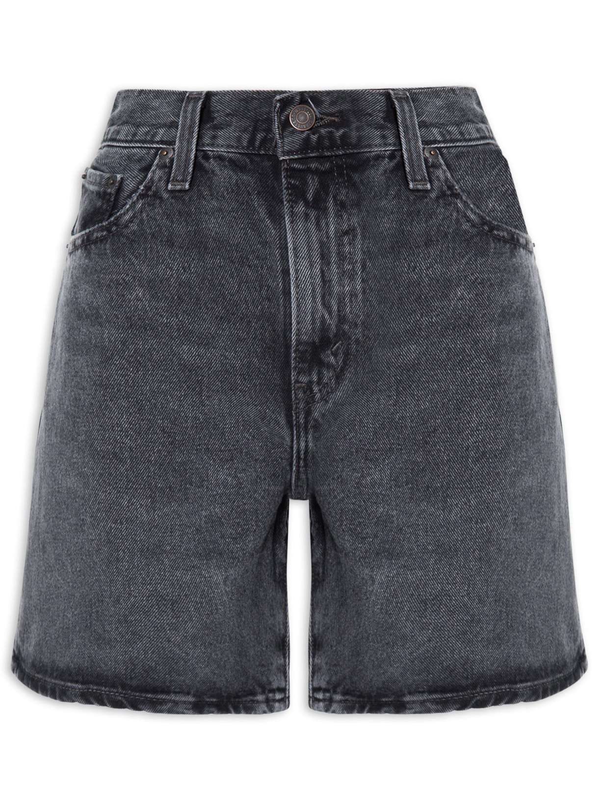 Short Feminino High Baggy - Preto