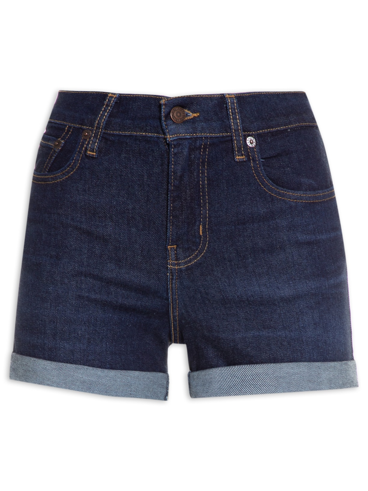 Short Feminino High Rise - Azul