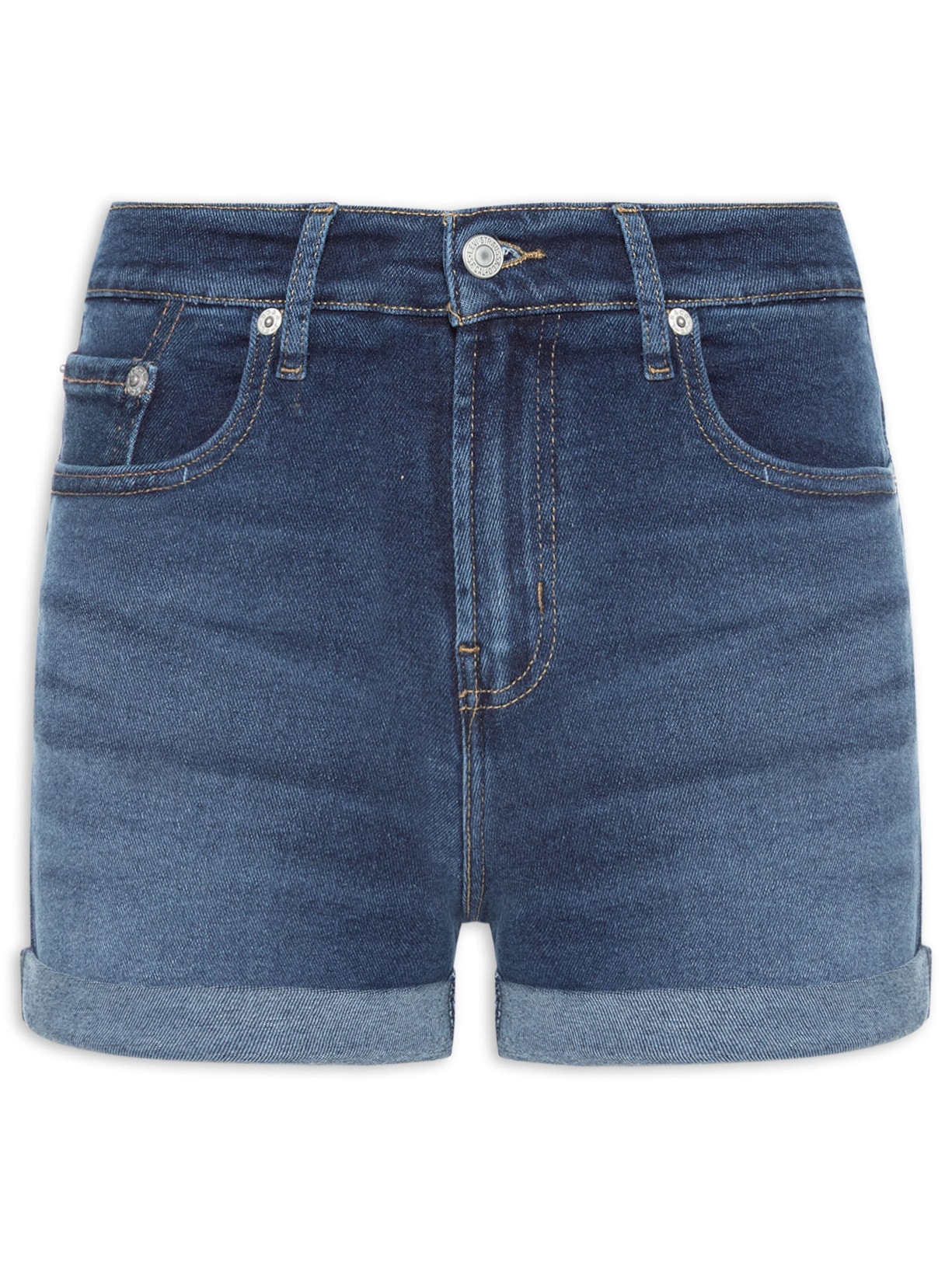 Short Feminino Hight Rise - Azul