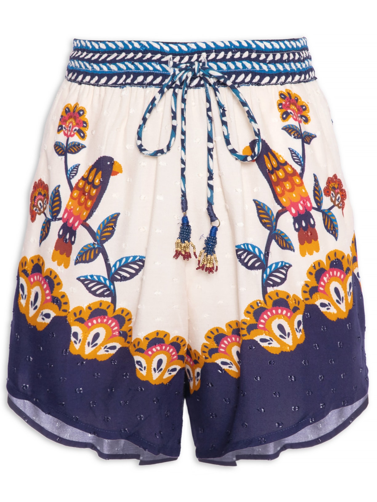 Short Feminino Jardim Poesia - Bege