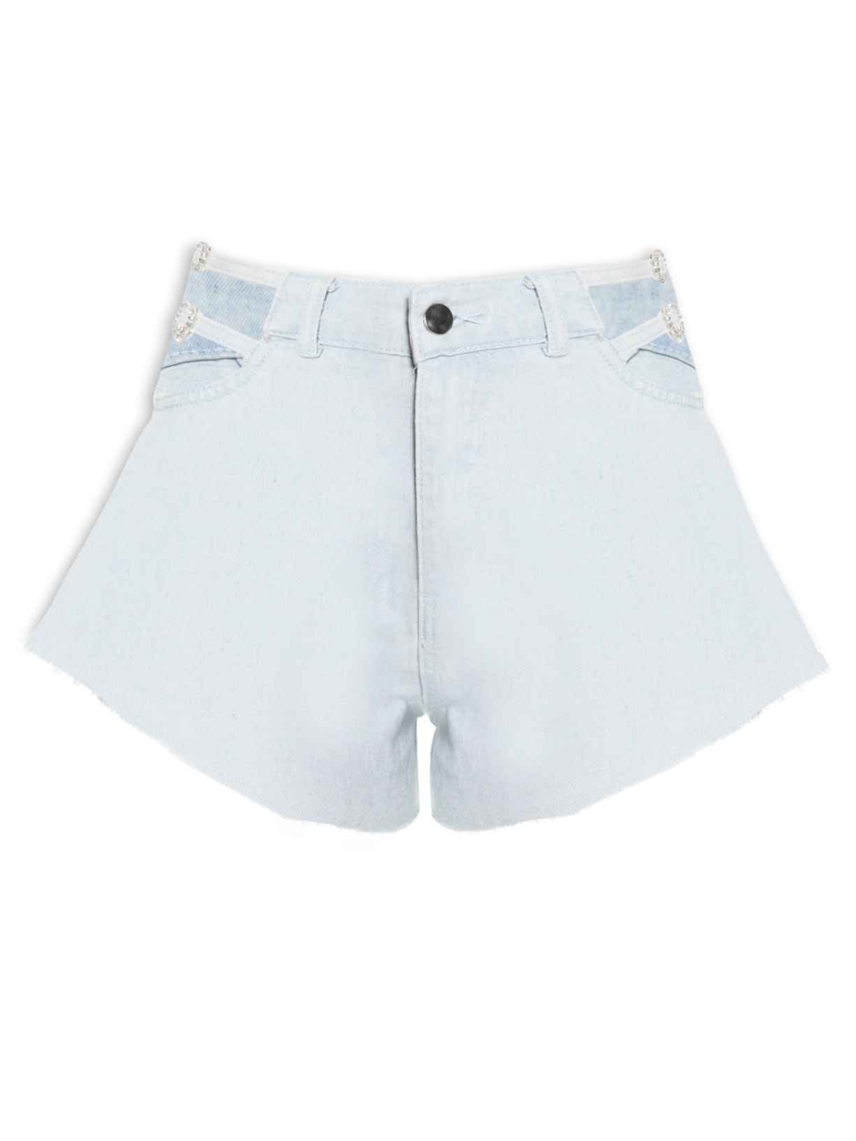 Short Feminino Jeans Abertura Cós - Azul