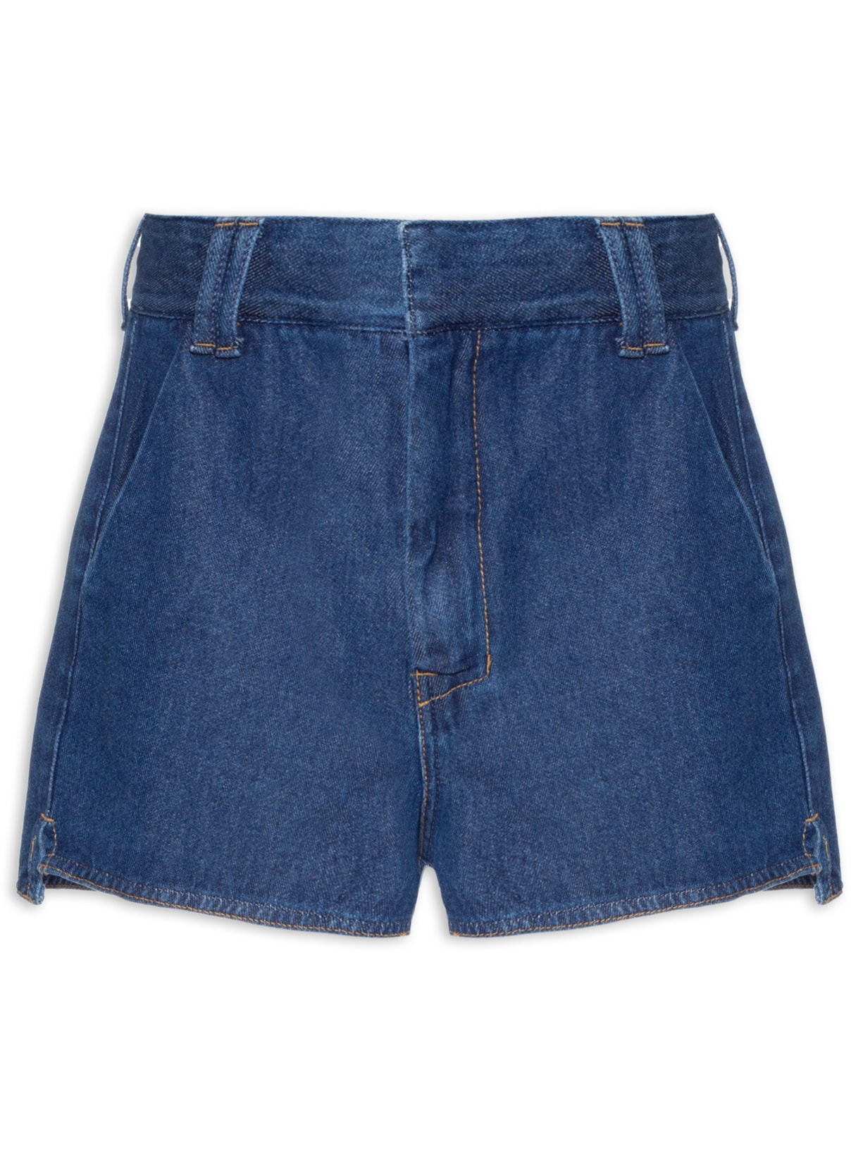 Short Feminino Jeans Alfaiataria - Azul