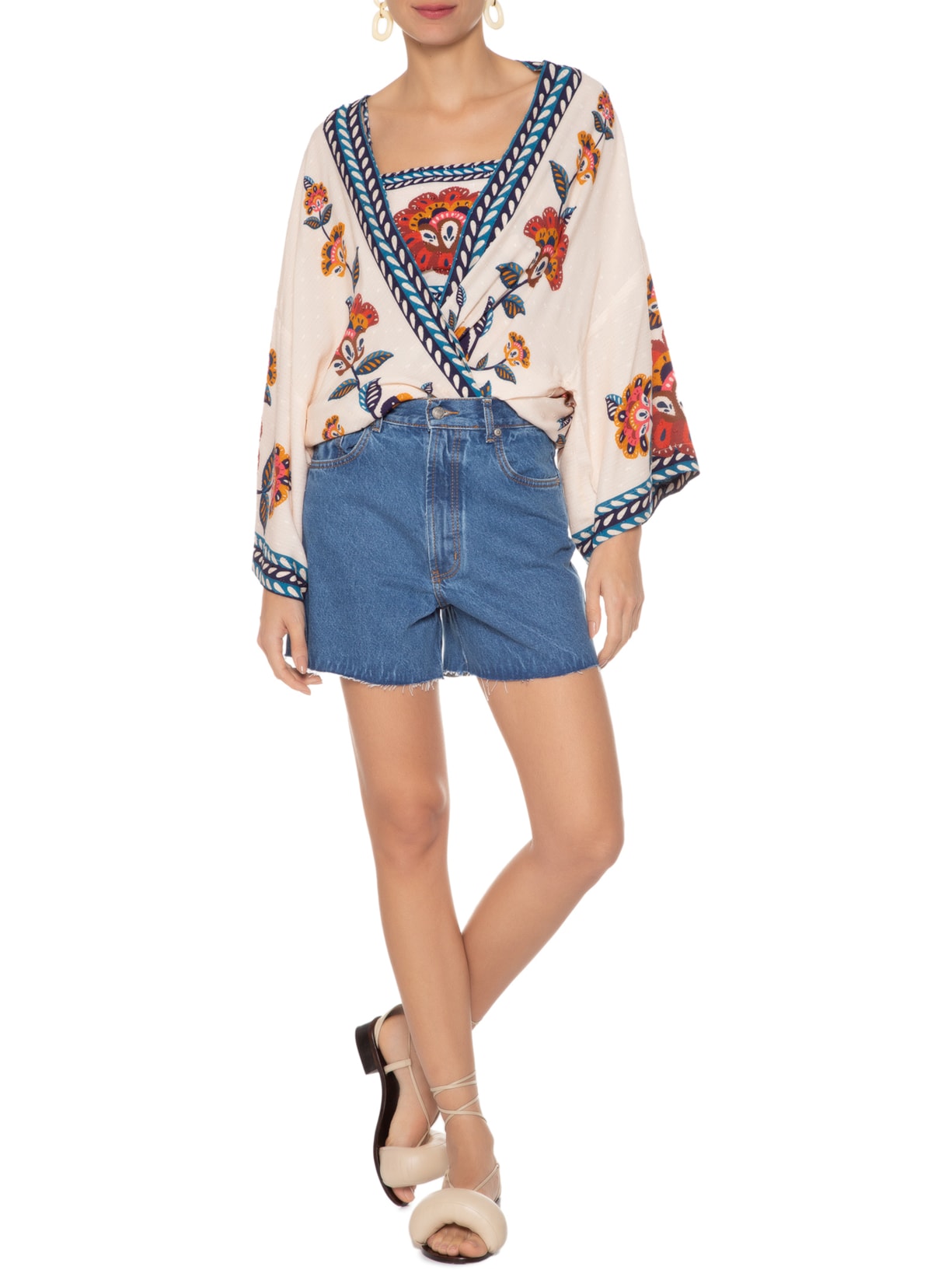 Short Feminino Jeans Antique Azul Farm