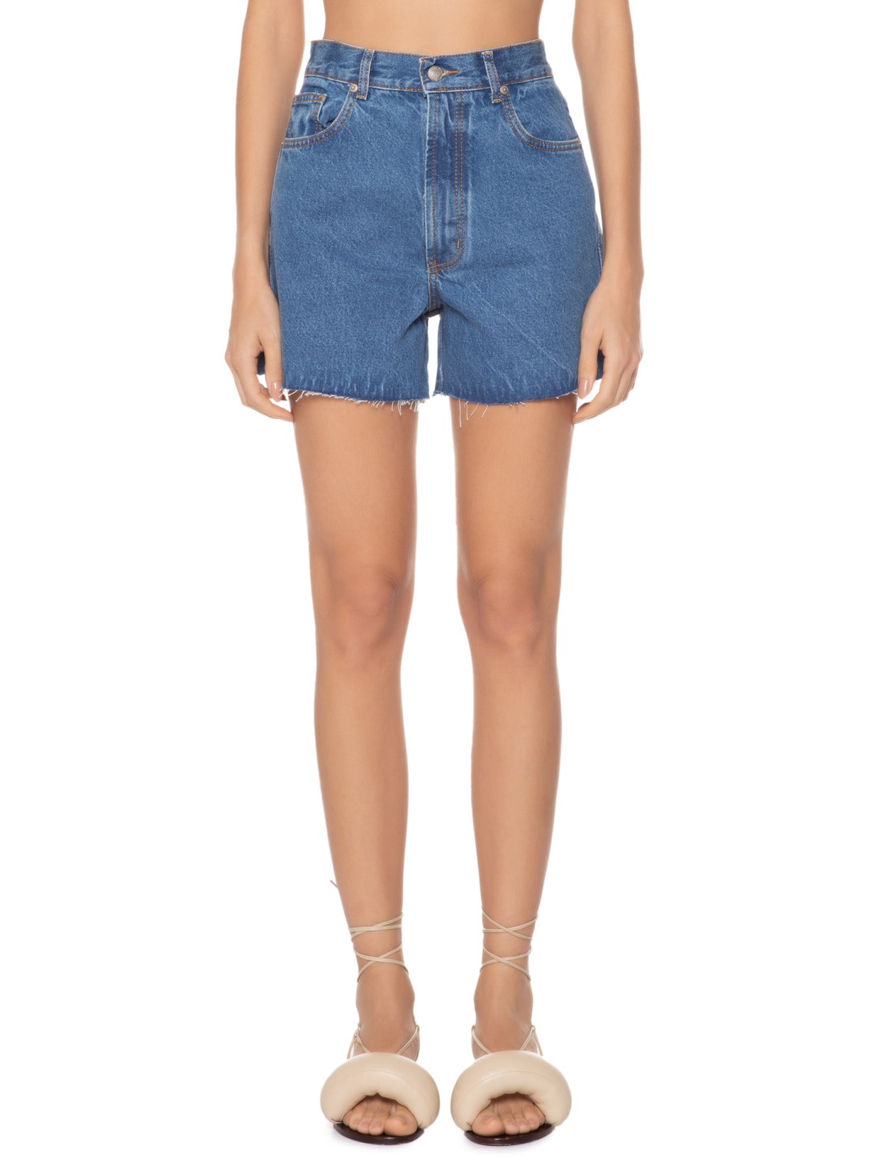 Short Feminino Jeans Antique Azul Farm