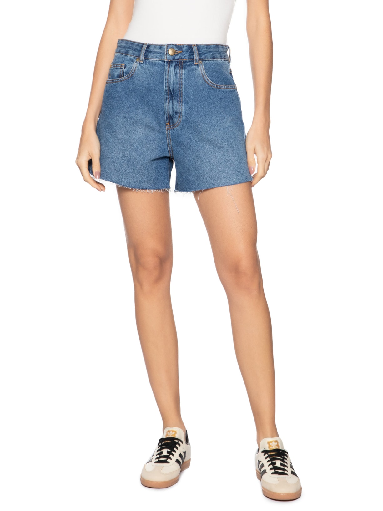 Short Feminino Jeans Antique Azul Farm