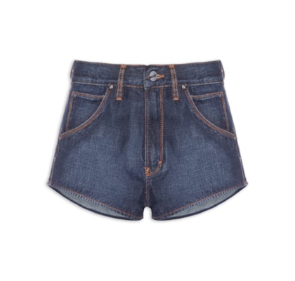 Short Feminino Jeans Atleta Costas - Azul