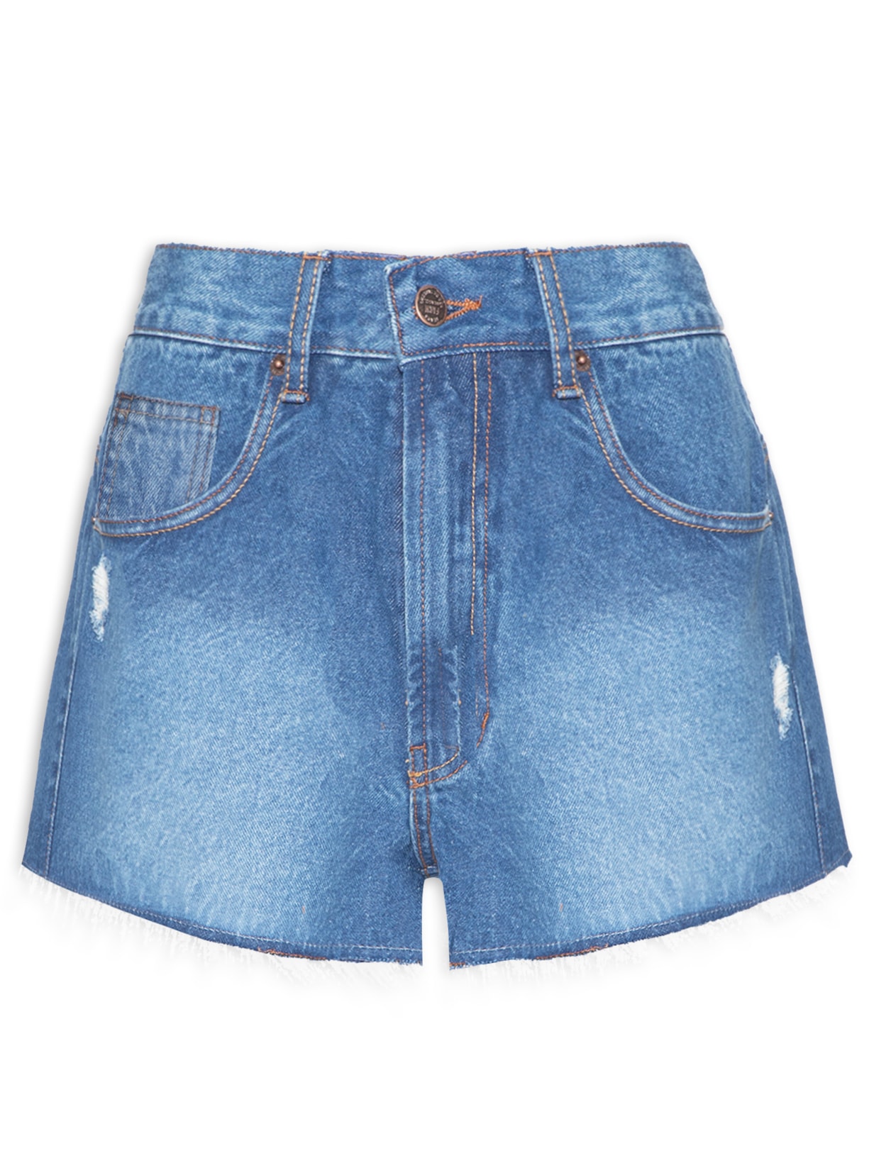 Short Feminino Jeans Baggy - Azul