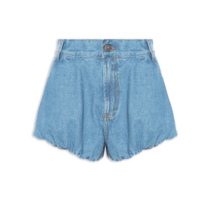 Short Feminino Jeans Balonê - Azul
