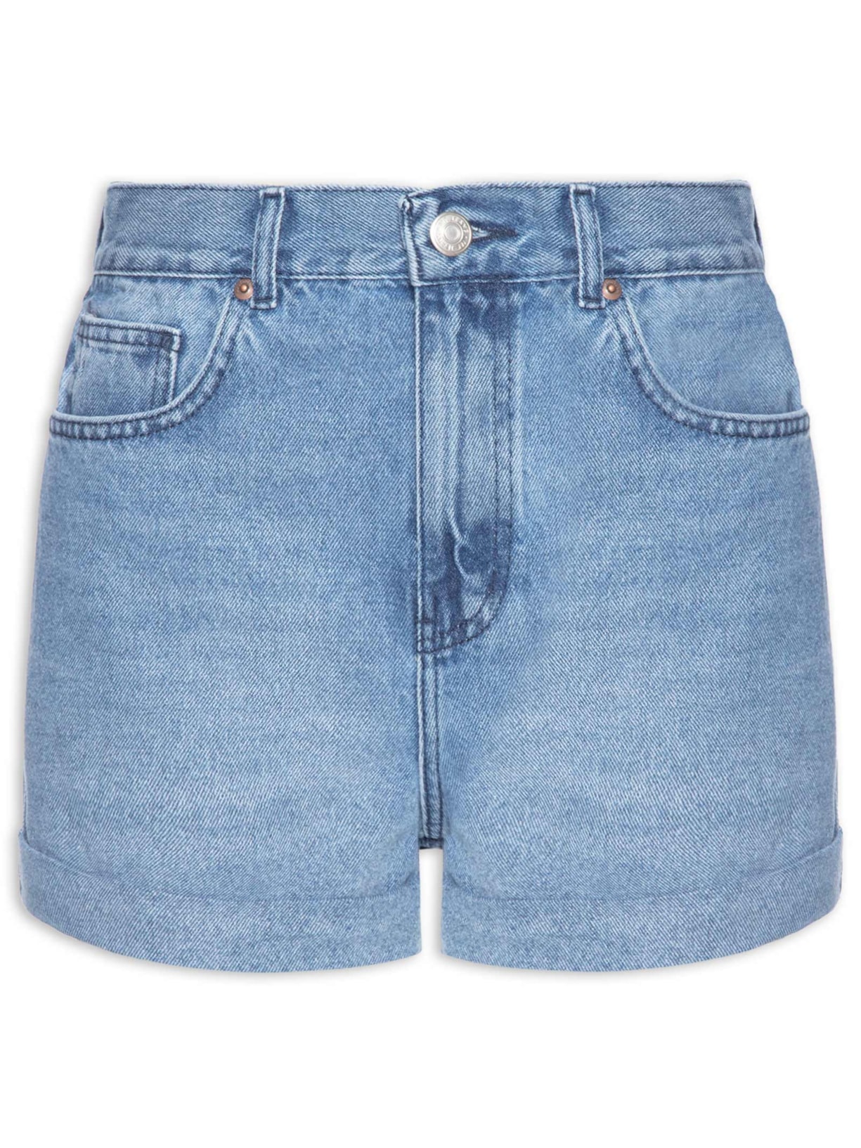 Short Feminino Jeans Barra Italiana Azul Maria Filó