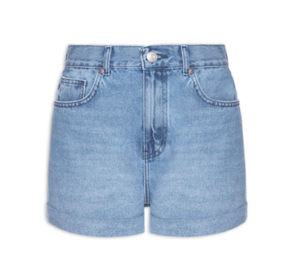 Short Feminino Jeans Barra Italiana - Azul