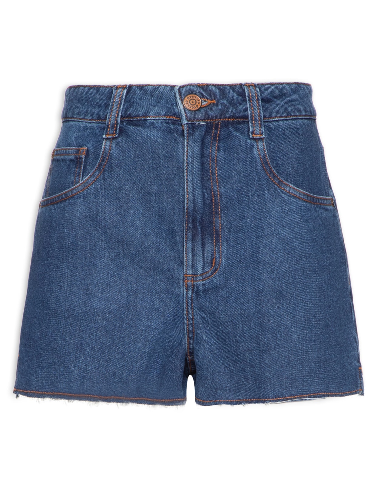 Short Feminino Jeans Basic Dark - Azul