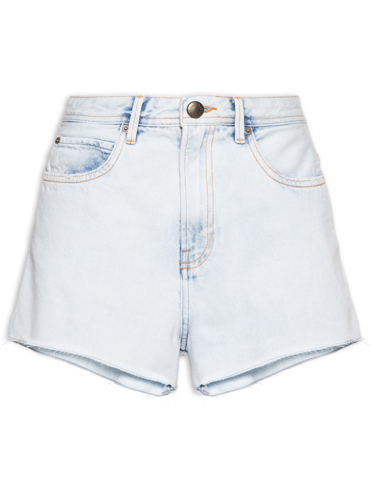 Short Feminino Jeans Básico Cintura Alta Azul Farm