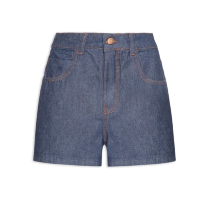 Short Feminino Jeans Básico Escuro - Azul