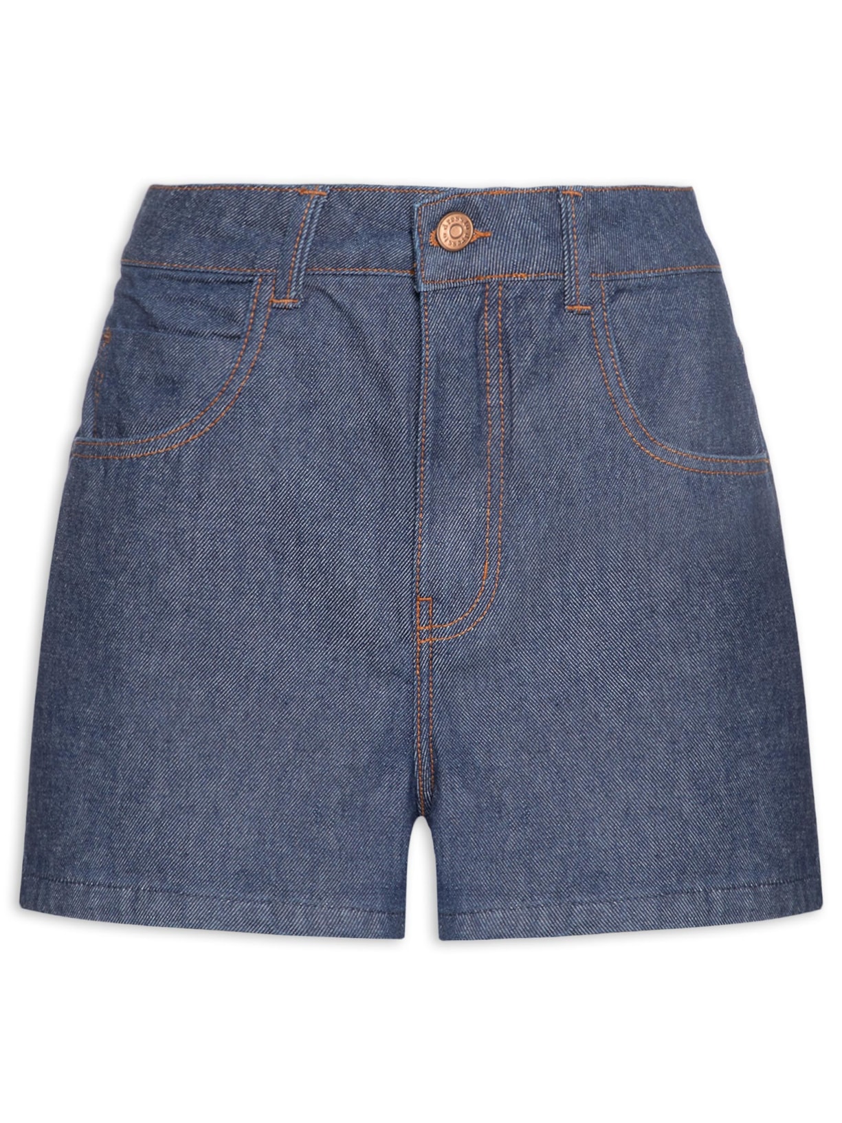 Short Feminino Jeans Básico Escuro - Azul