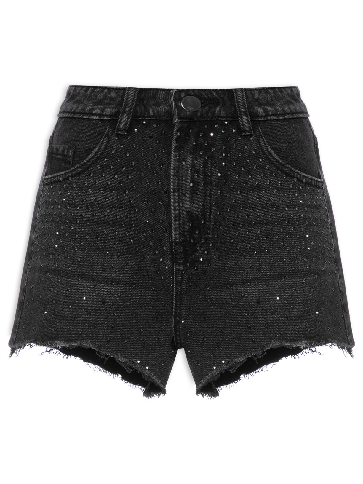 Short Feminino Jeans Black Shine - Preto