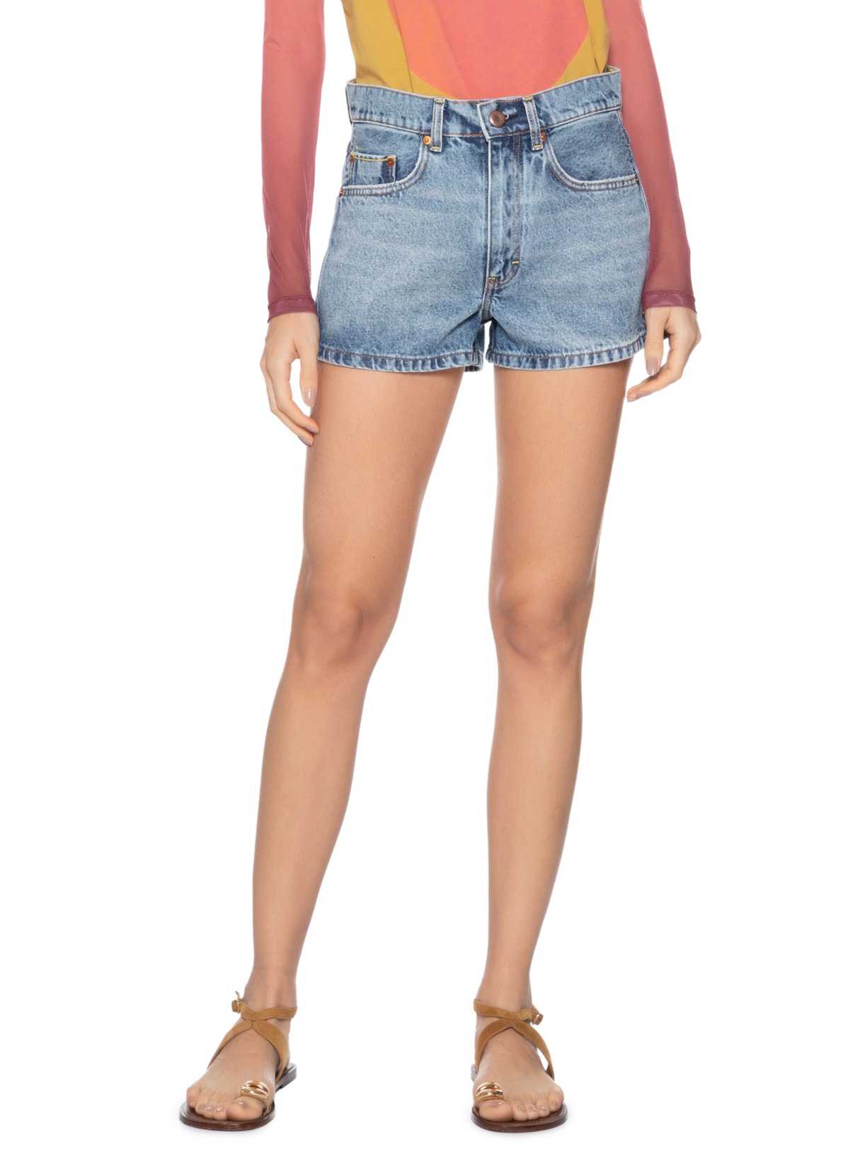 Short Feminino Jeans Box Azul Animale