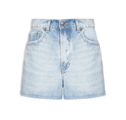 Short Feminino Jeans Box Barra Fio - Azul