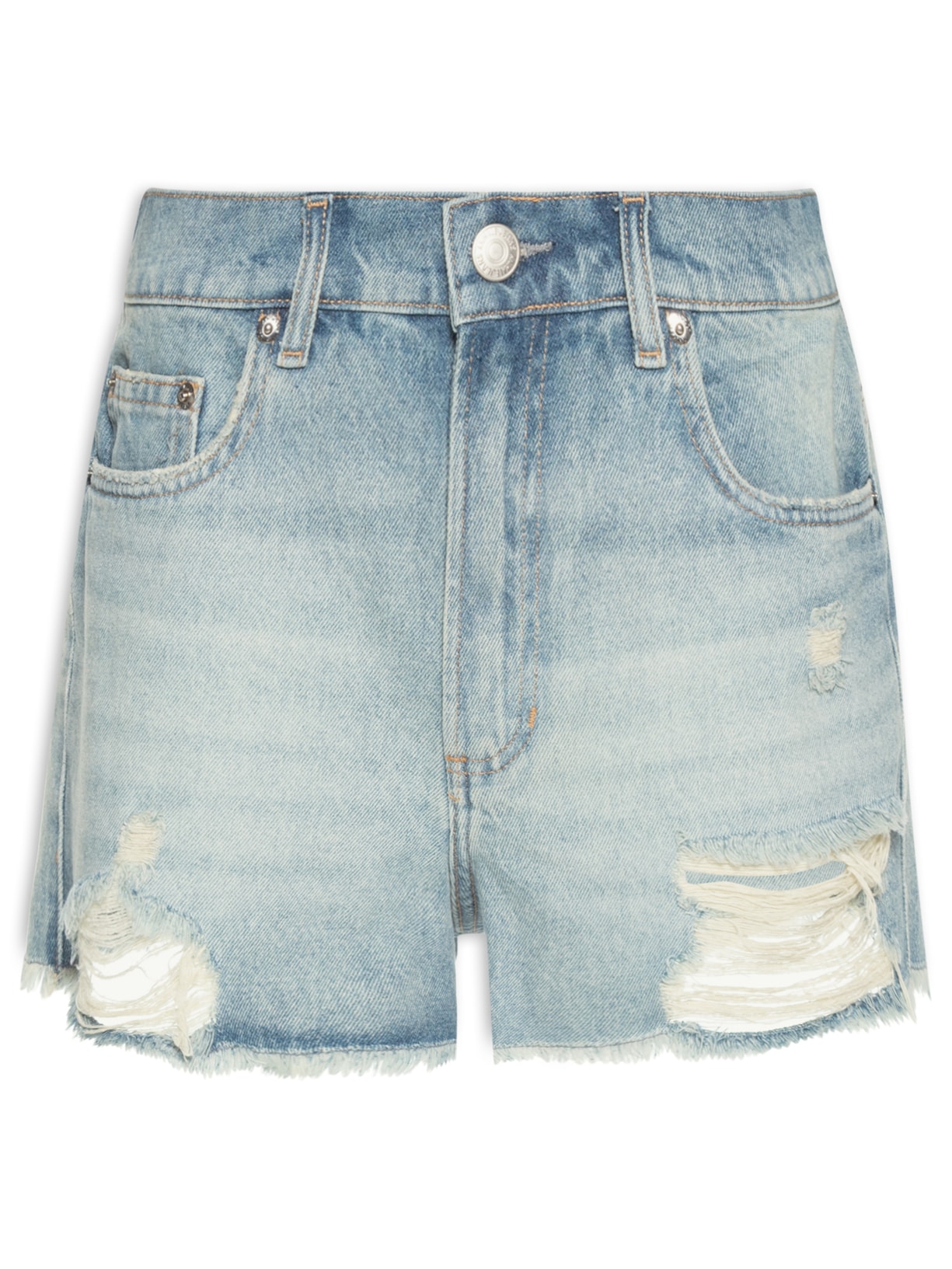 Short Feminino Jeans Box Médio - Azul