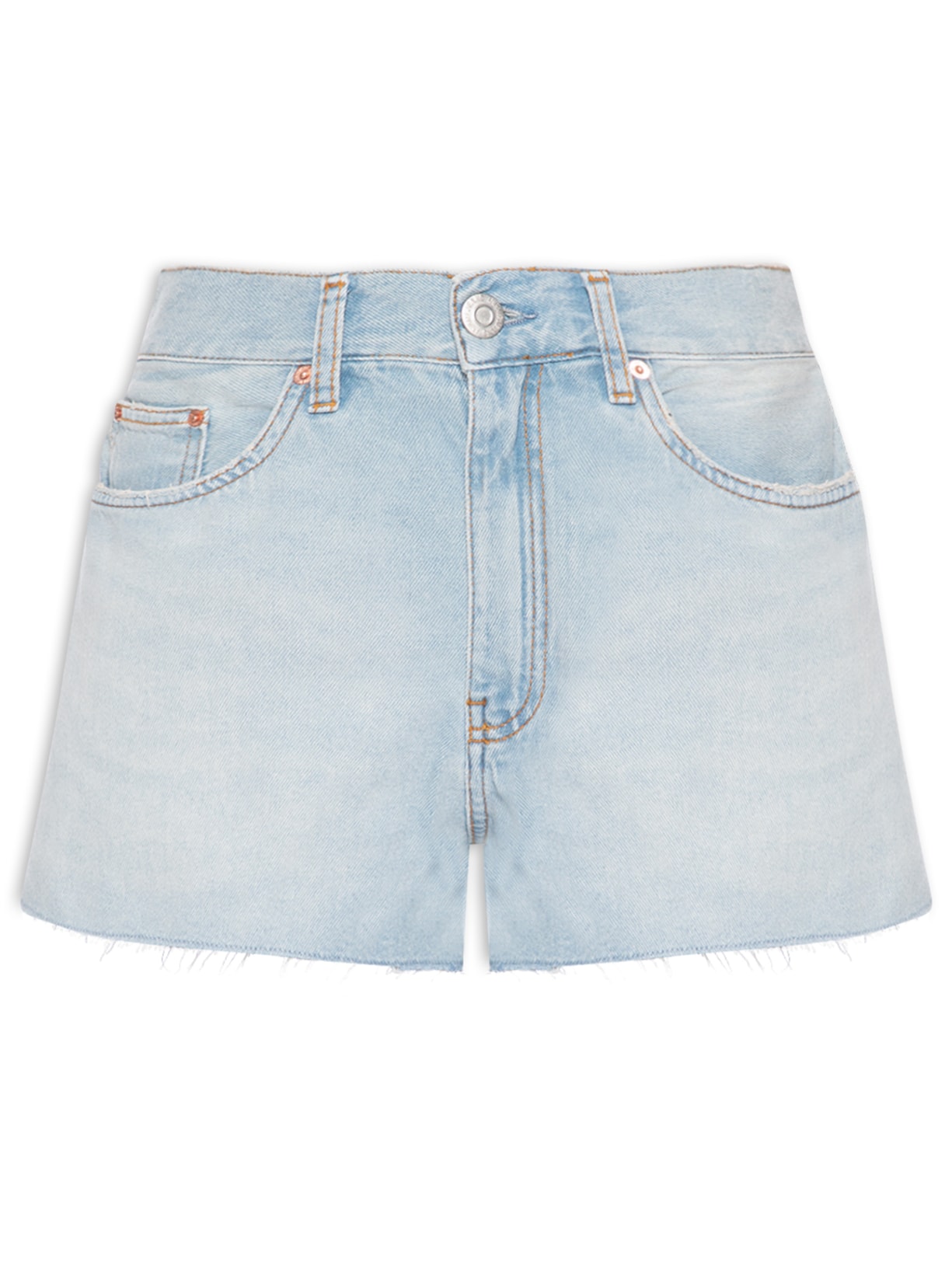 Short Feminino Jeans Boy Barra A Fio New Basic Azul Animale Jeans