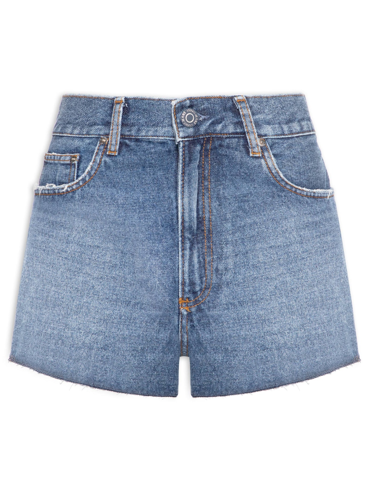 Short Feminino Jeans Boy Barra Fio New Basic Azul Animale Jeans