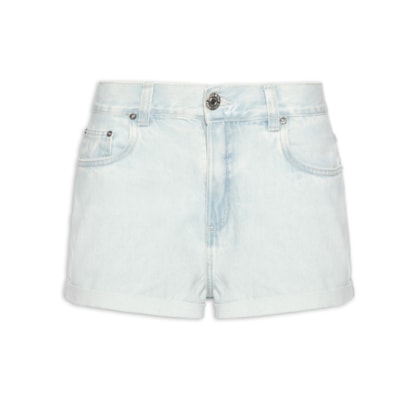 Short Feminino Jeans Boy Resinado - Azul