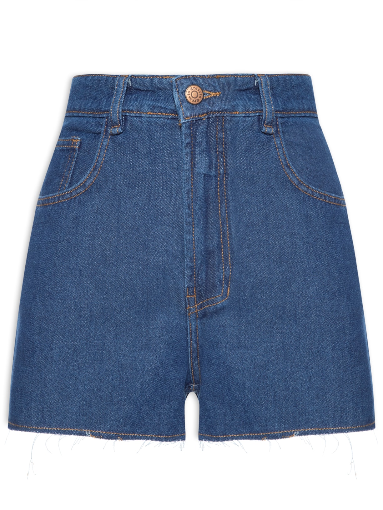 Short Feminino Jeans Boyfriend Dark - Azul